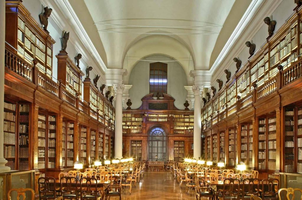 bologna üniversitesi kütüphane ve çalışma alanı